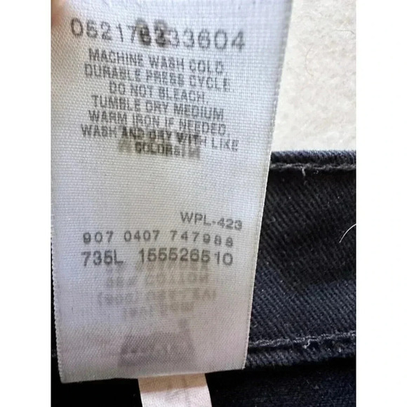 Levi 550 Relaxed Fit Boot Cut Women's Size 6S Black Jeans - Picture 9 of 10